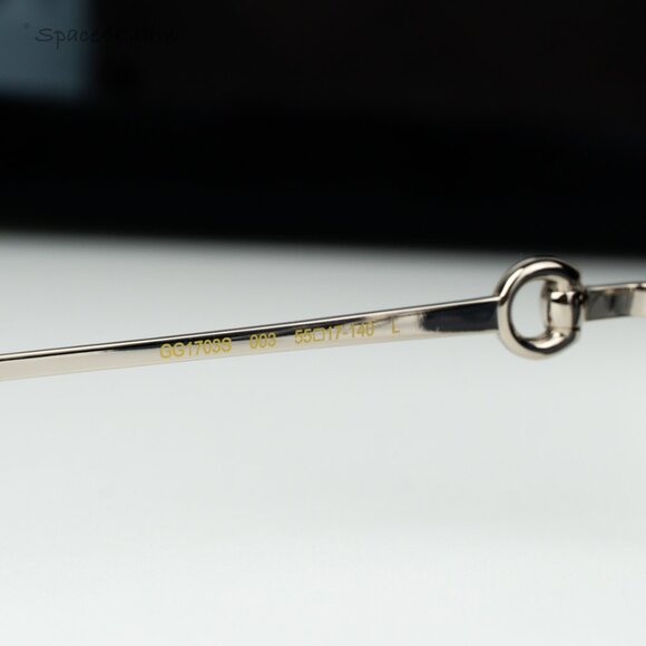 Gucci Women Sunglasses Silver Blue Rectangle GG1703S 003 BRAND NEW - Picture 6 of 12